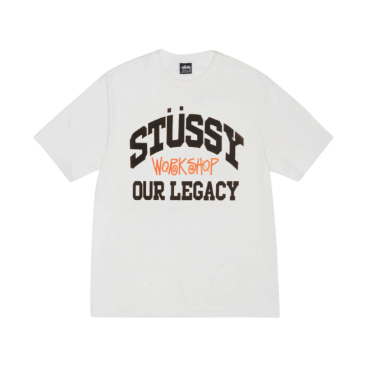 Stussy x Our Legacy Work Shop Pigment Dyed Collegiate T-Shirt Natural