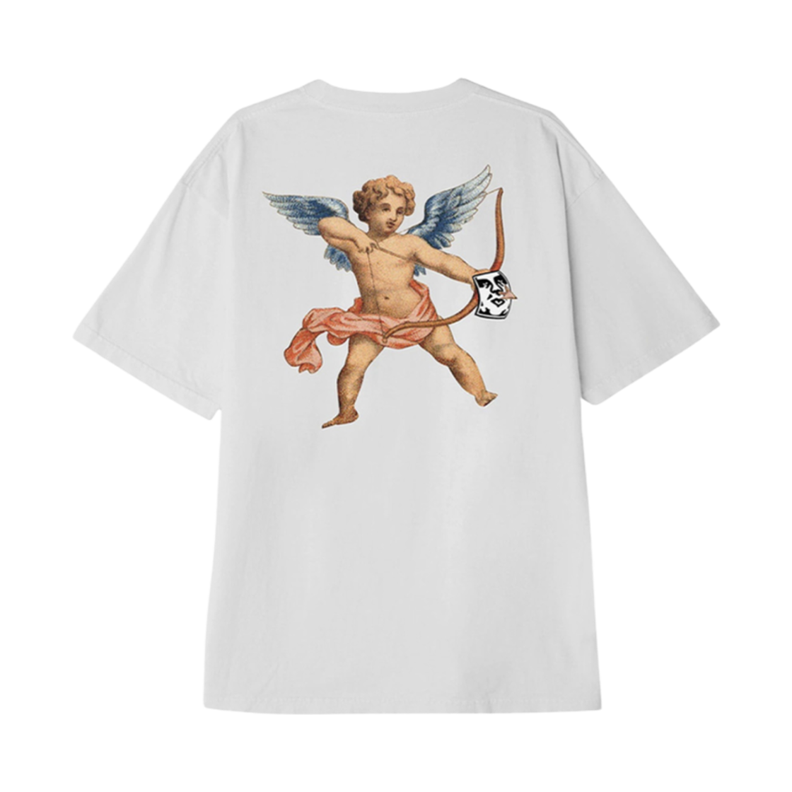 166913042 Obey Watch Out Heavyweight T-Shirt White