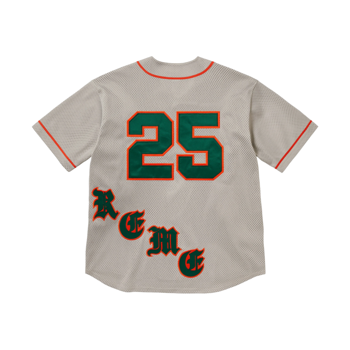 슈프림 올드 잉글리쉬 베이스볼 저지 그레이 - 25SS