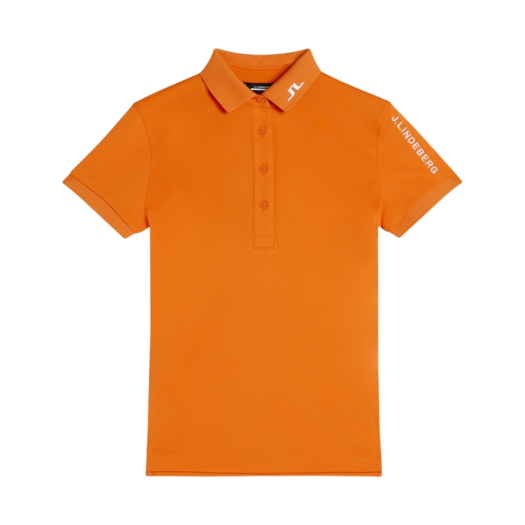 (W) J.Lindeberg Tour Tech Polo Russet Orange