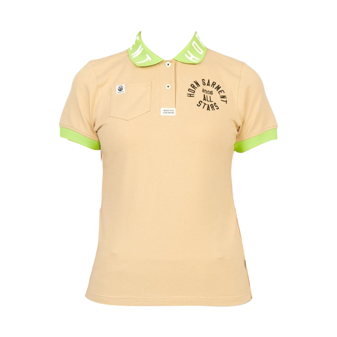 HCW-3A-AP01 (W) Horn Garment All Star Polo T-Shirt Beige