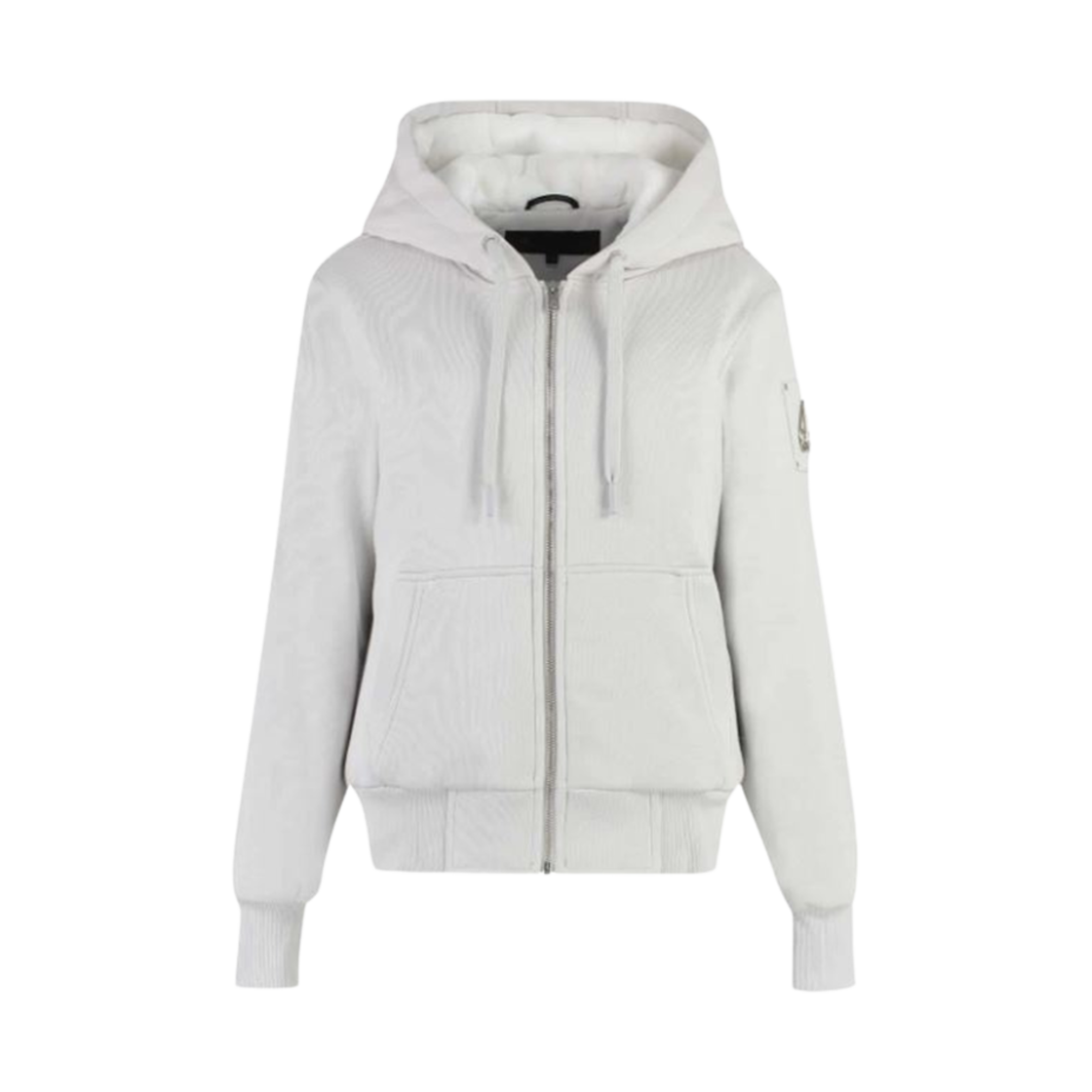 M33LS6361113 (W) Moose Knuckles Classic Bunny 3 White Lining Zip Hoodie Willow Grey