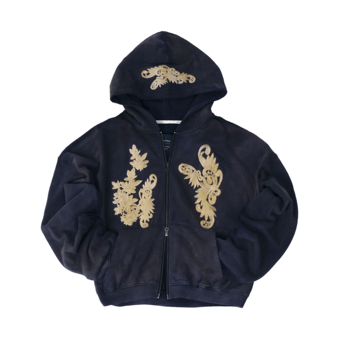NHD4365NAZ NAUTICA x Undermycar - NTC X UMC APLIQUE HOOD ZIP-UP - NAVY