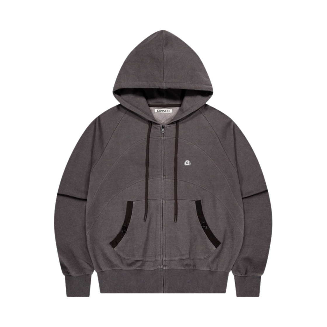 코이세이오 스트링 포켓 후드 집업 와인