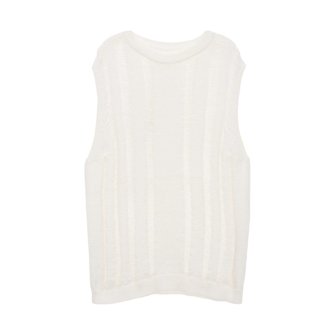 (W) 마뗑킴 크로쉐 니트 베스트 아이보리