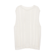 (W) Matin Kim Crochet Knit Vest Ivory