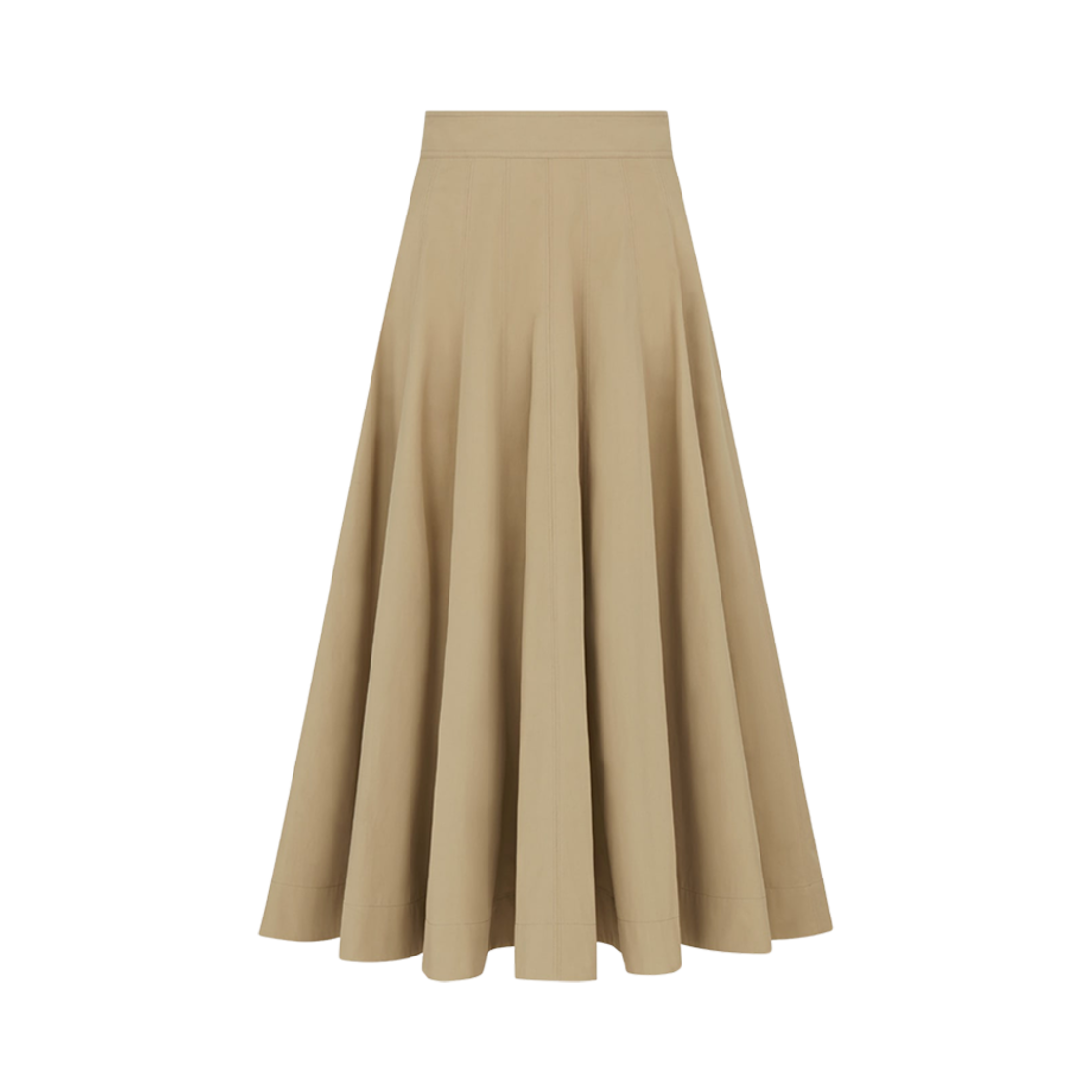 (W) 디올 미드 플레어 스커트 베이지 개버딘