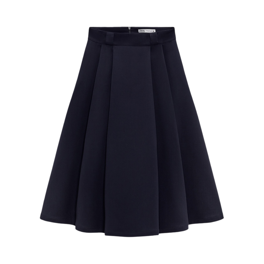 2371/408/401 (W) Zara Wool Blend Volume Skirt Navy