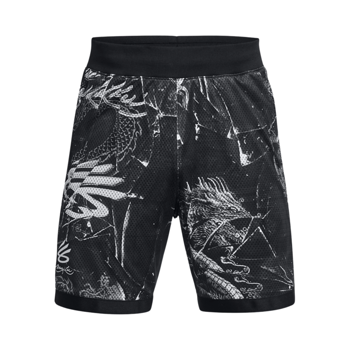 언더아머 x 브루스 리 커리 루나 뉴 이어 퓨처 드래곤 메쉬 쇼츠 블랙(Under Armour x Bruce Lee Curry Lunar New Year Future Dragon Mesh Shorts Black) - 1