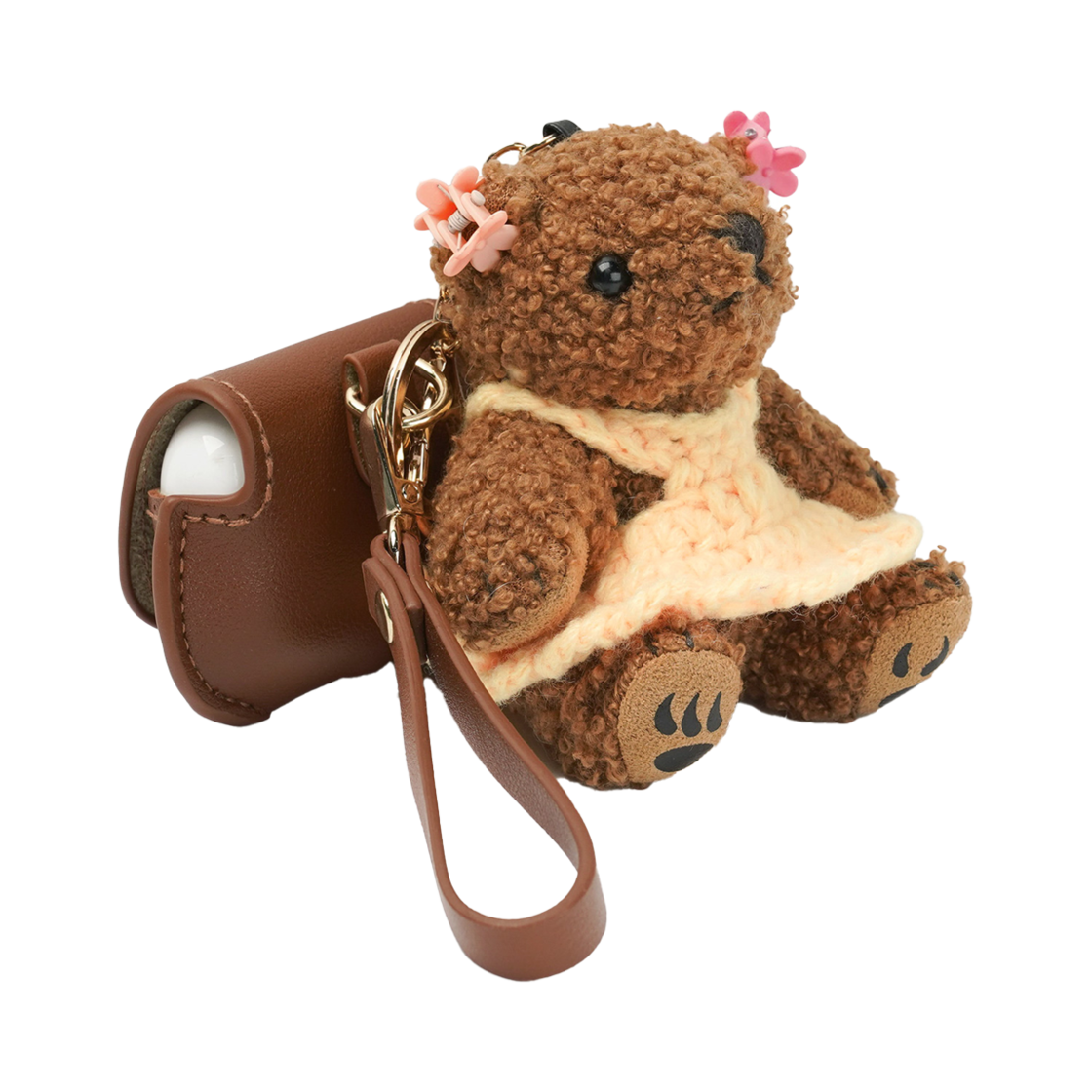 ACBP006002QD KR BEARPAW Bear Doll Airpods Case Brown Yellow