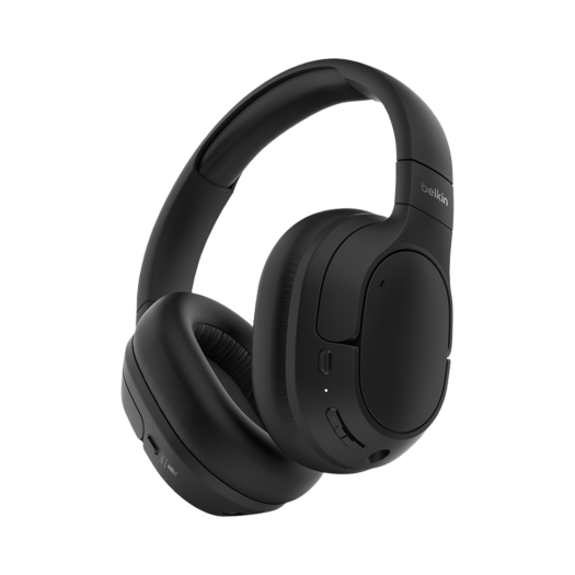 AUD008fqBK Belkin SoundForm Isolate Noise Cancelling Over-Ear Headphones AUD008 Black