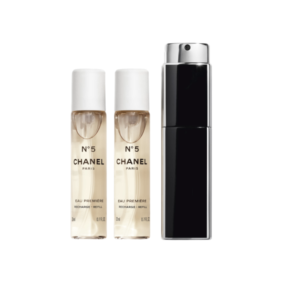샤넬 넘버5 오 프르미에르 오 드 빠르펭 트위스트 앤 스프레이 리필어블 보틀 3 x 20ml