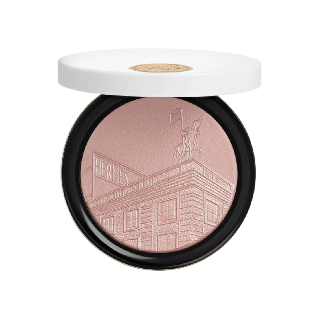 V60614PV024 Hermes 24 Faubourg Face And Eye Illuminating Powder Limited Edition 02 Or Rose