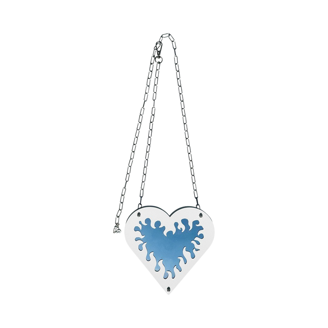 CLU-022 Clu. Ppp Mini Heart Bag Mirror White