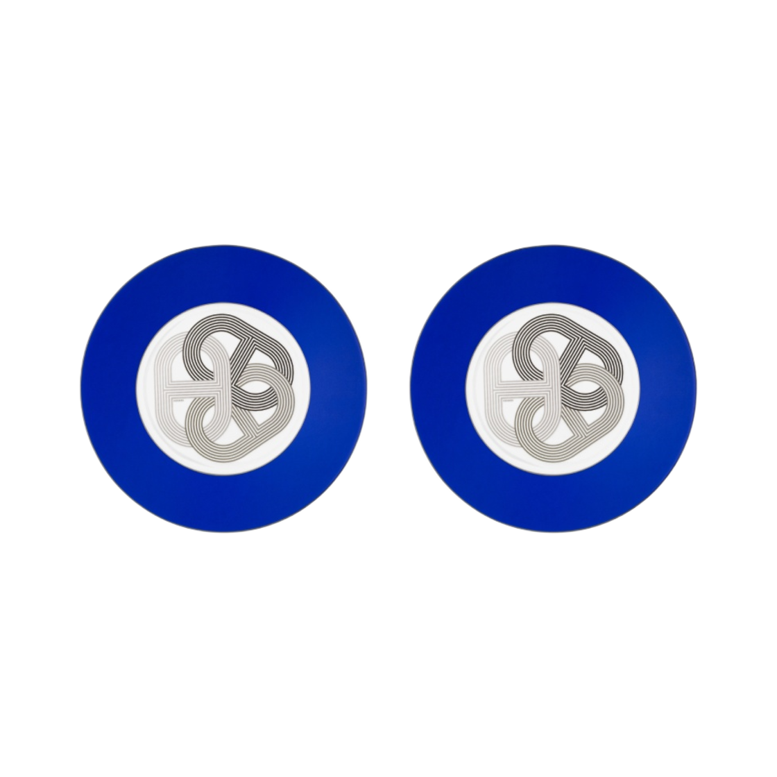 에르메스 랠리 24 라운드 플레이트 블루 (2개입)(Hermes Rallye 24 Round Plate Blue (2 Plates)) - 1