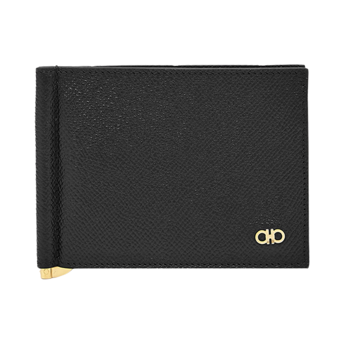 661475-776473 Ferragamo Micro Gancini Wallet with Money Clip Black