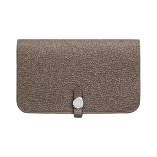 Hermes Dogon Duo Wallet Togo & Palladium Gris Etain