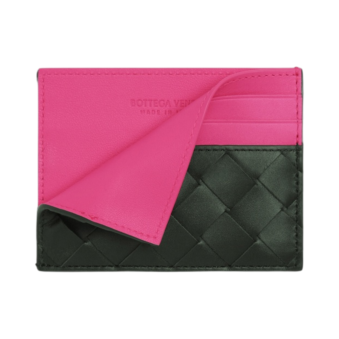 보테가 베네타 인트레치아토 크레딧 카드 케이스 캠핑 버블 검(Bottega Veneta Intrecciato Credit Card Case Camping Bubble Gum) - 2
