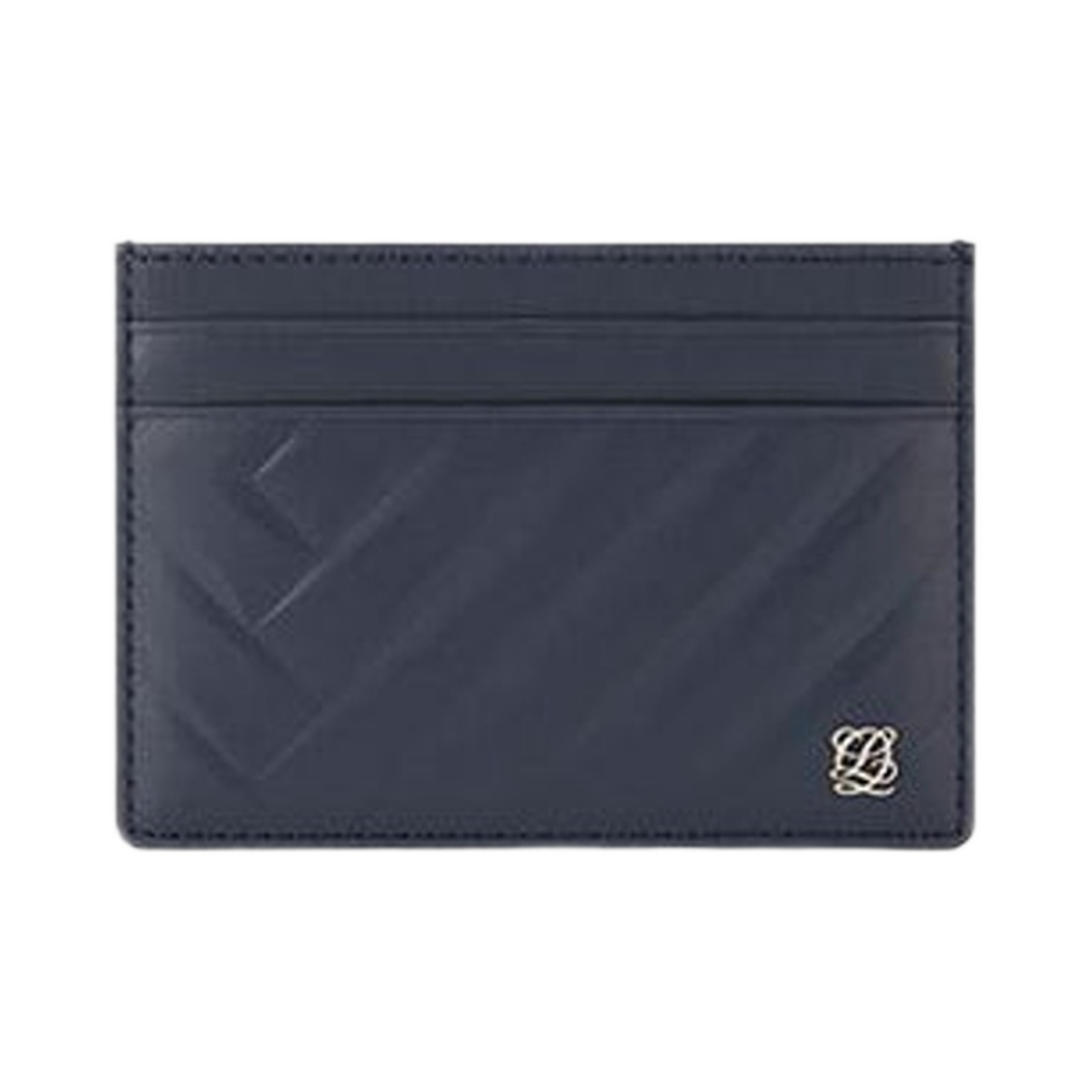LLSR1FM04MI1NA0171 Louis Quatorze L-Quilting Leather Bi-Fold Card Wallet Navy