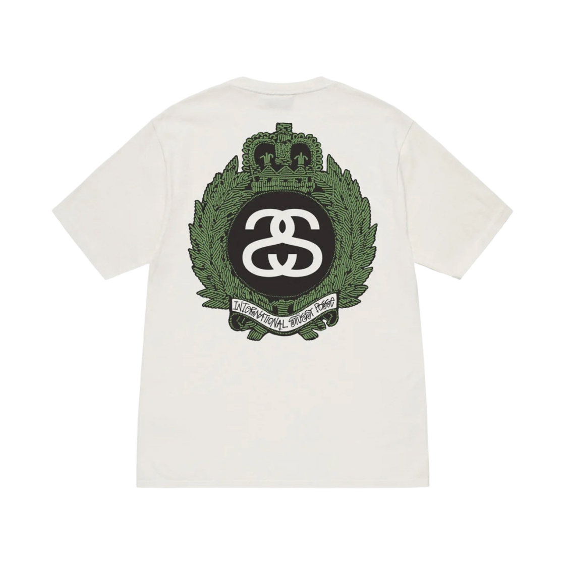 스투시 크라운 리쓰 피그먼트 다이드 티셔츠 내츄럴