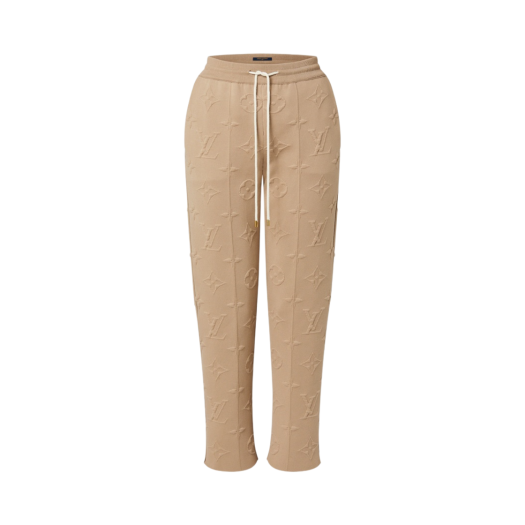 (W) Louis Vuitton 3D Monogram Jogging Pants Beige