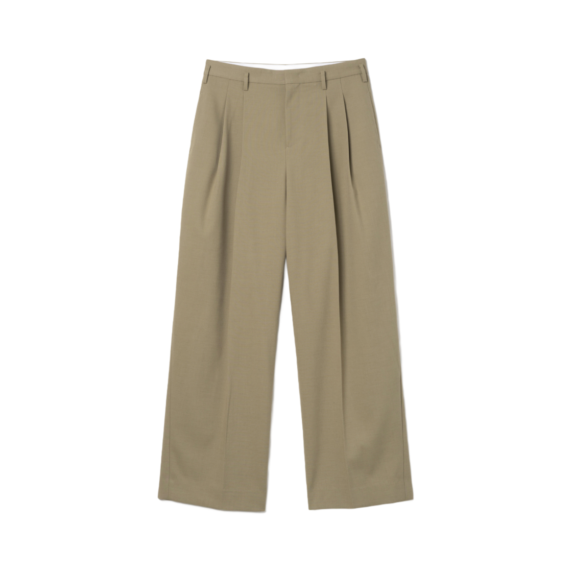 노클 리드 울 슬랙스 탄(Nocle Reed Wool Slacks Tan)