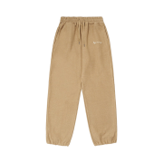 BY RANG Reversed Cotton Jersey Track Pants Beige
