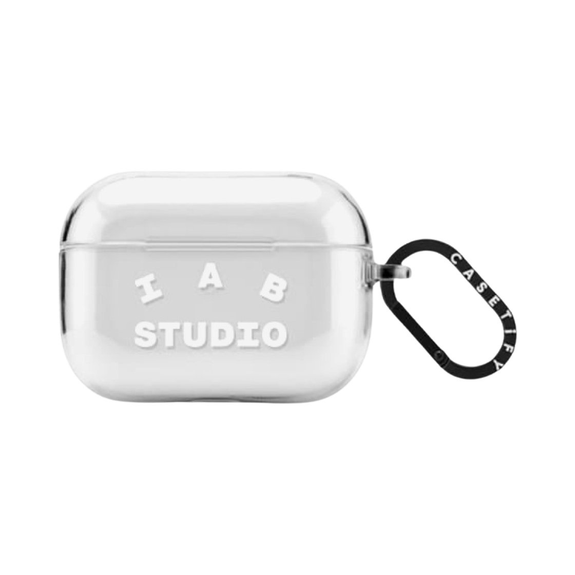 - Casetify x IAB Studio Single White Logo AirPods Pro Case Clear
