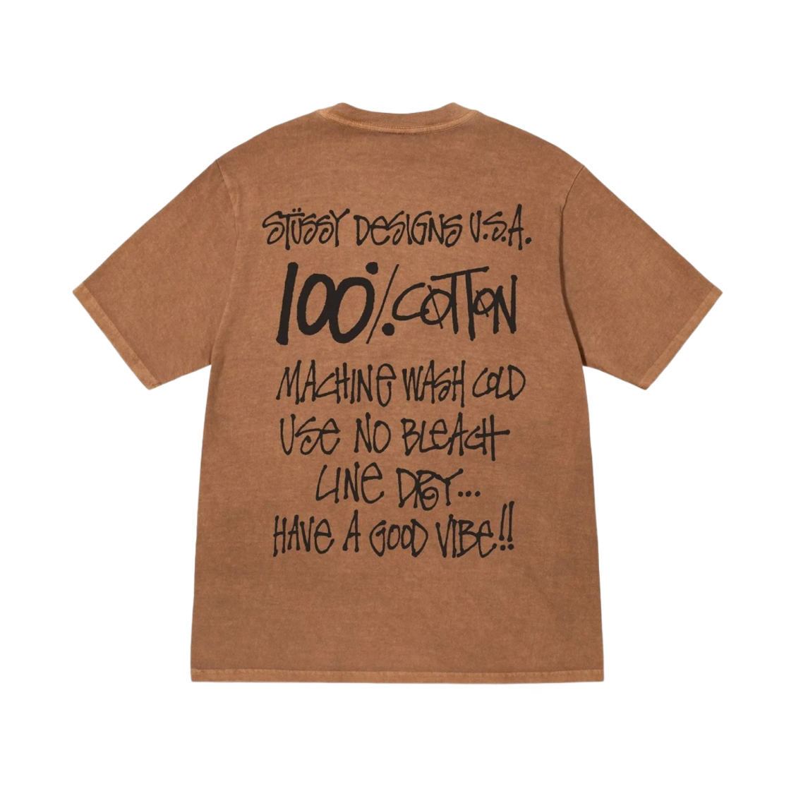스투시 100% 피그먼트 다이드 티셔츠 아몬드(Stussy 100% Pigment Dyed T-Shirt Almond) - 1