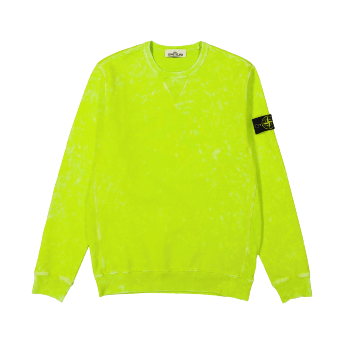 스톤 아일랜드 61538 오프-다이 트리트먼트 크루넥 스웨트셔츠 레몬 - 22SS(Stone Island 61538 Off-Dye Treatment Crewneck Sweatshirt Lemon - 22SS) - 1