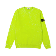 Stone Island 61538 Off-Dye Treatment Crewneck Sweatshirt Lemon - 22SS