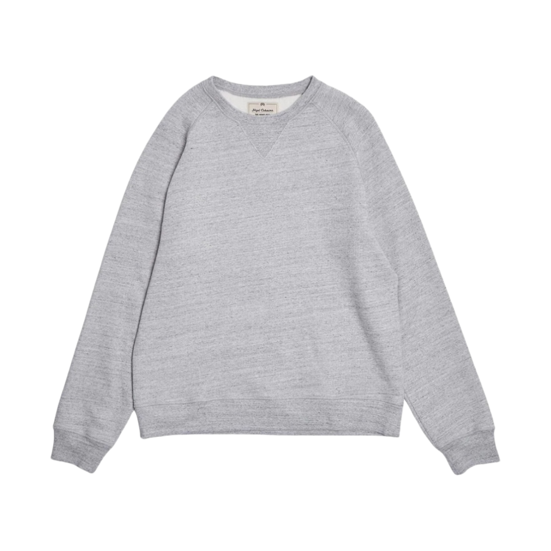 AU-AW22-J-17 Nigel Cabourn Embroidered Arrow Crew Grey Marl