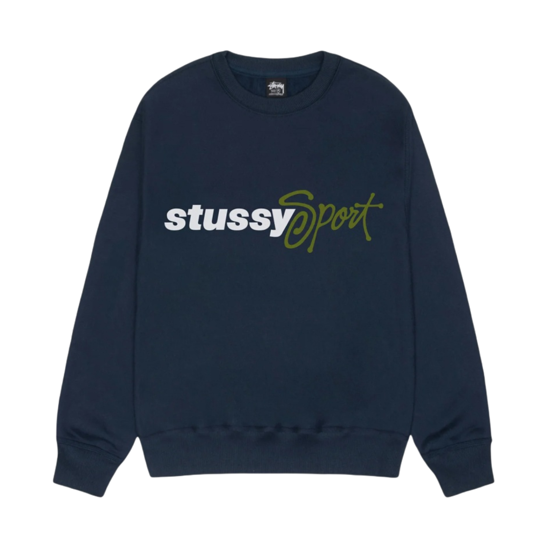 1915070 Stussy Sport Script Crew Navy