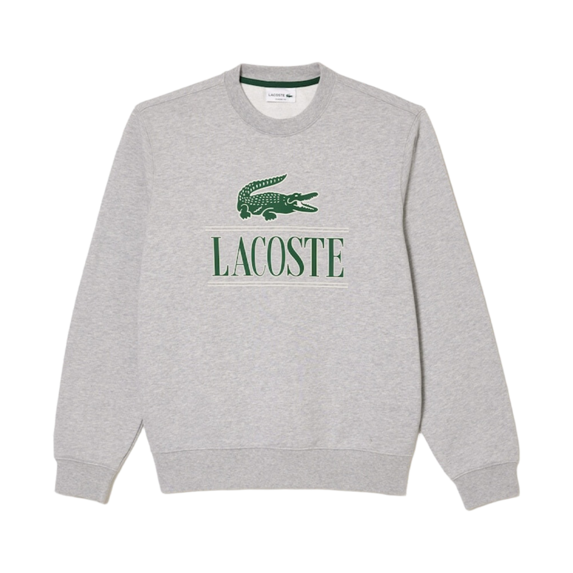 라코스테 빅 로고 포인트 스웨트셔츠 스웨트셔츠 그레이 신(Lacoste Big Logo Point Sweatshirt Sweatshirt Grey Chine) - 1