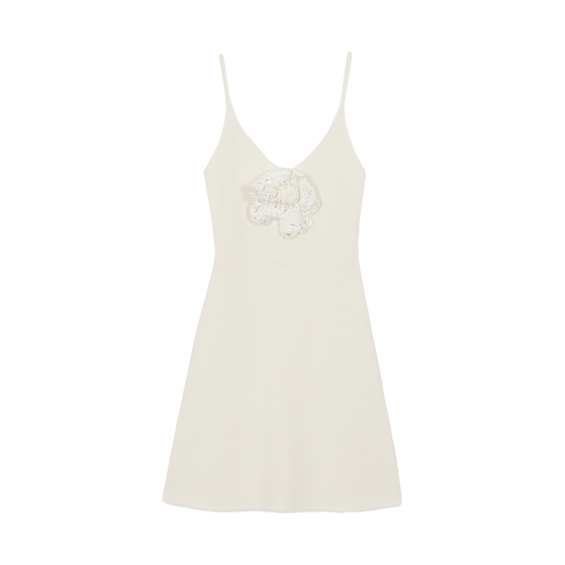 EEY-1O250-KD05-IV EENK Yetti Flower Corsage Knit Dress Ivory - 대표 이미지 #1