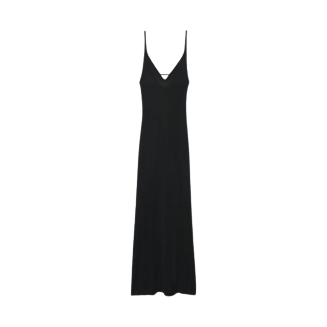 FDR305-058-001 (W) AMI Viscose Long Dress Black