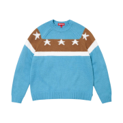 Supreme Stars Sweater Dusty Blue - 24SS