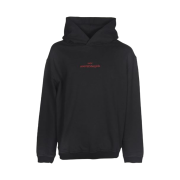 Maison Margiela Upside Down Embroidered Logo Hoodie Black Red
