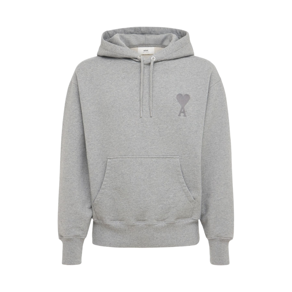 아미 톤온톤 하트 로고 후드 헤더 그레이 - 21SS(AMI de Coeur Tone-On-Tone Hoodie Heather Grey - 21SS) - 1