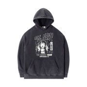 QT8 GARMENTS All New SP Washed Hoodie Black