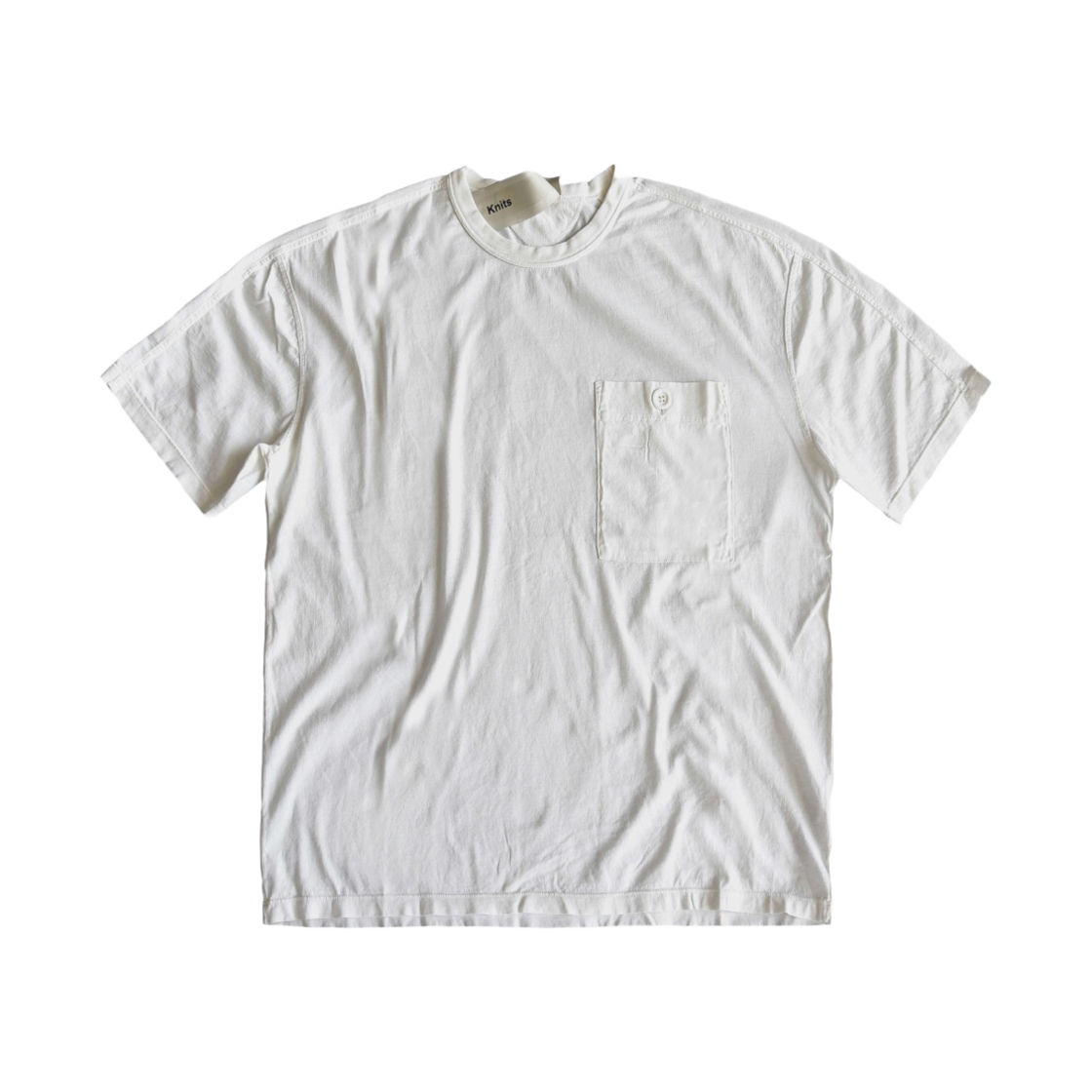 텐씨 포켓 코튼 티셔츠 화이트(Ten C Pocket Cotton T-Shirt White)