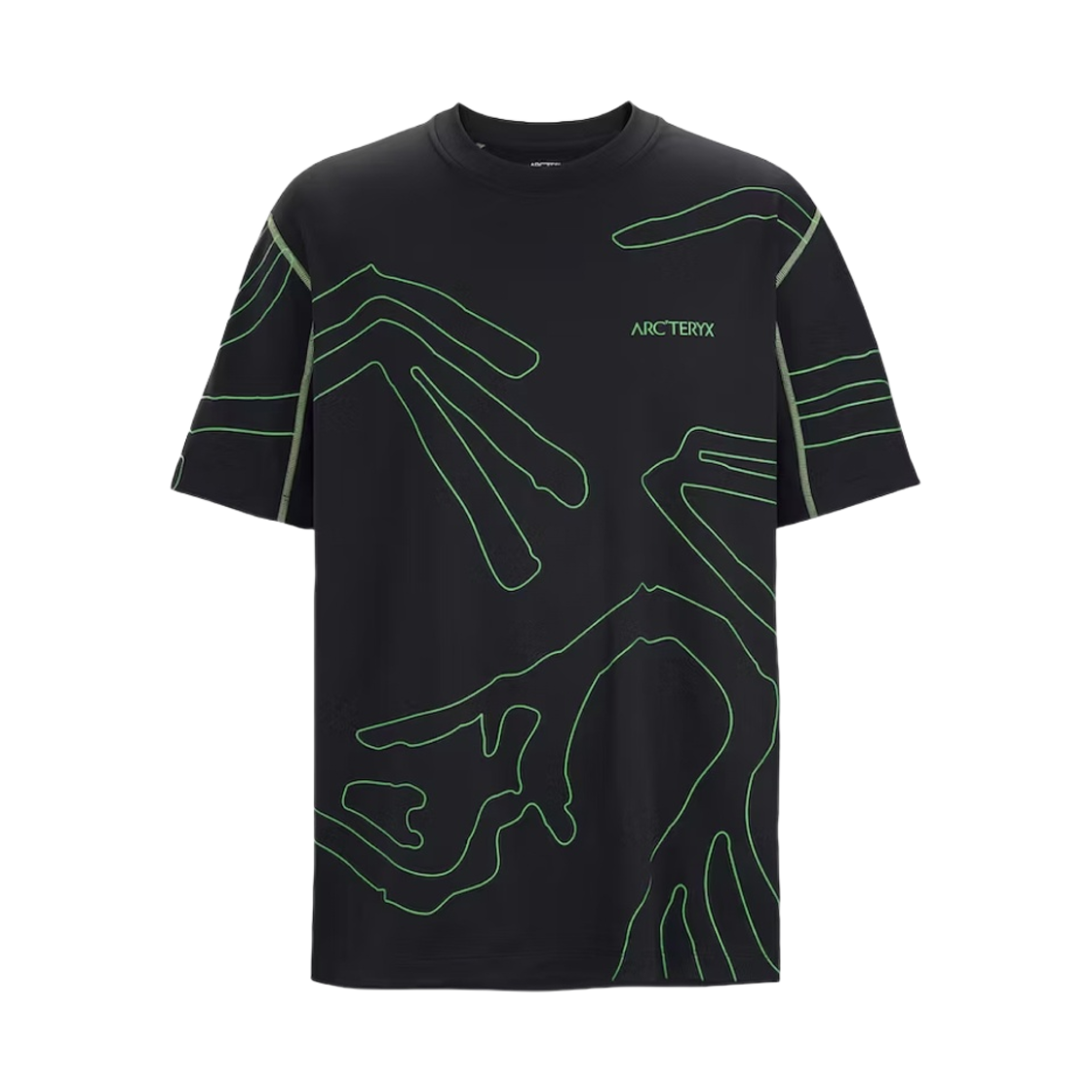 아크테릭스 코팔 그로토 라인 티셔츠 블랙(Arc'teryx Copal Grotto Line T-Shirt Black) - 1