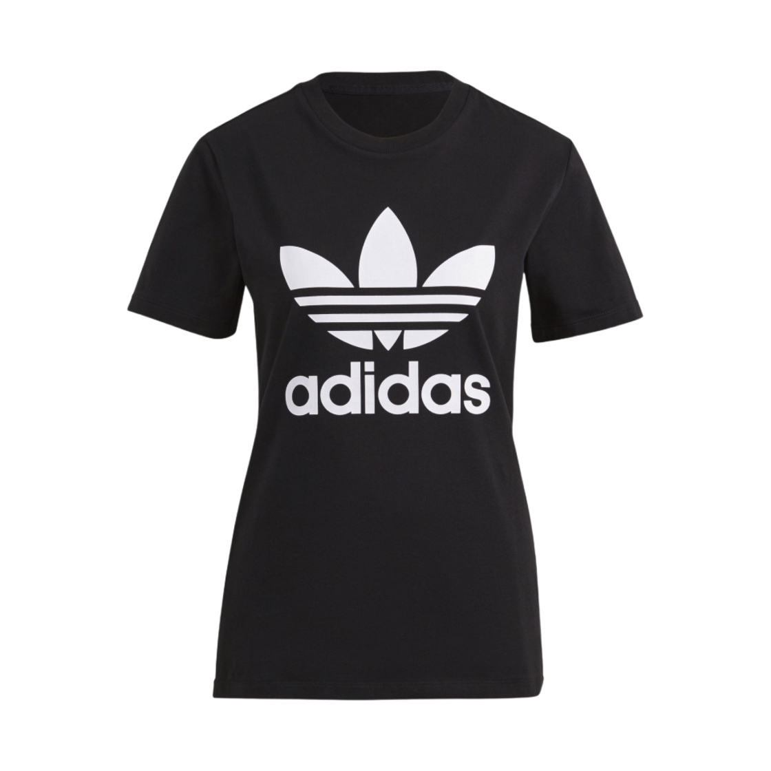 (W) 아디다스 아디컬러 클래식 트레포일 티셔츠 블랙 - KR 사이즈((W) Adidas Adicolor Classics Trefoil T-Shirt Black - KR Sizing) - 1