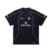 Balenciaga Soccer Series Paris Soccer Oversized T-Shirt Black