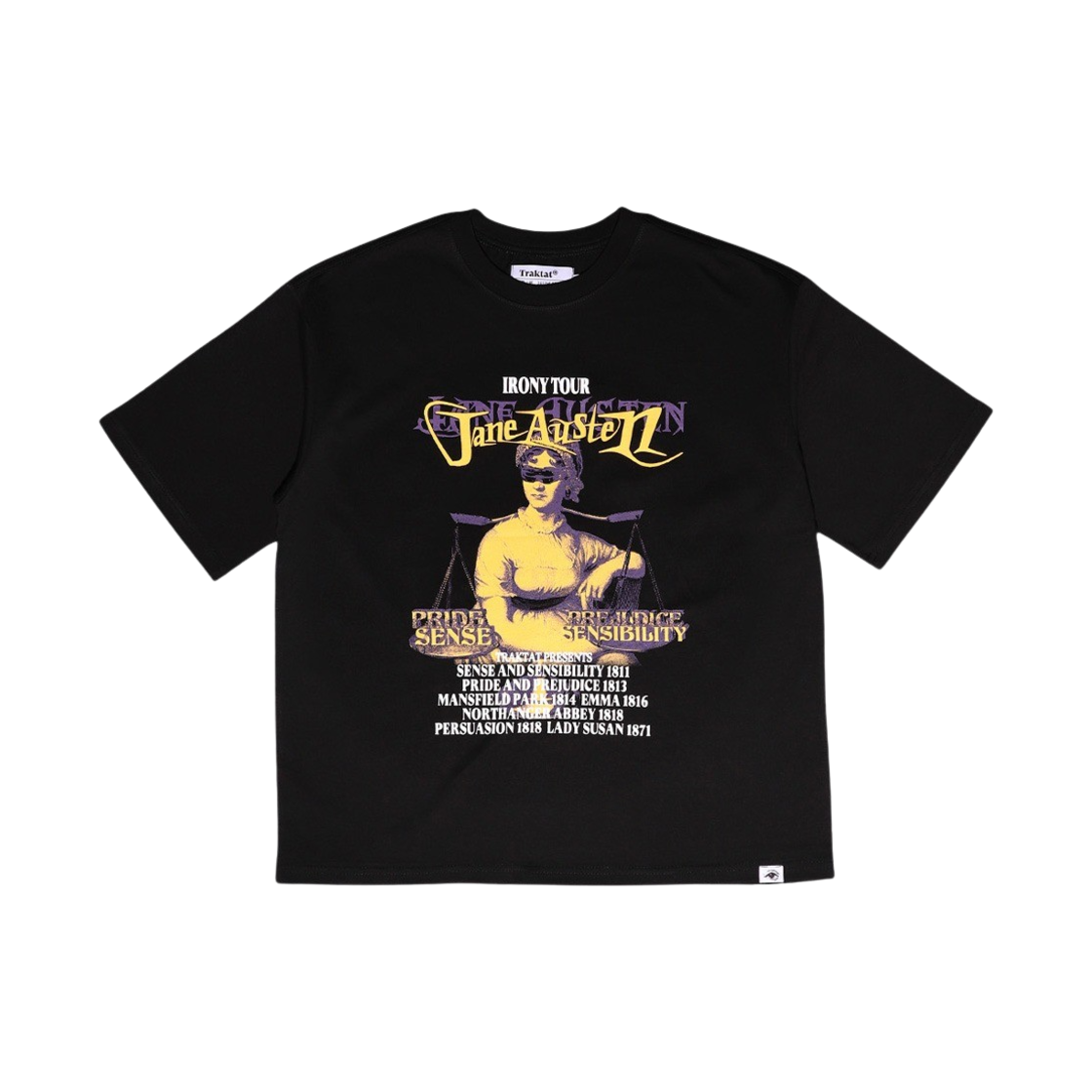 트락타트 제인 오스틴 아이러니 투어 티셔츠 블랙(Traktat Jane Austen Irony Tour T-Shirts Black)