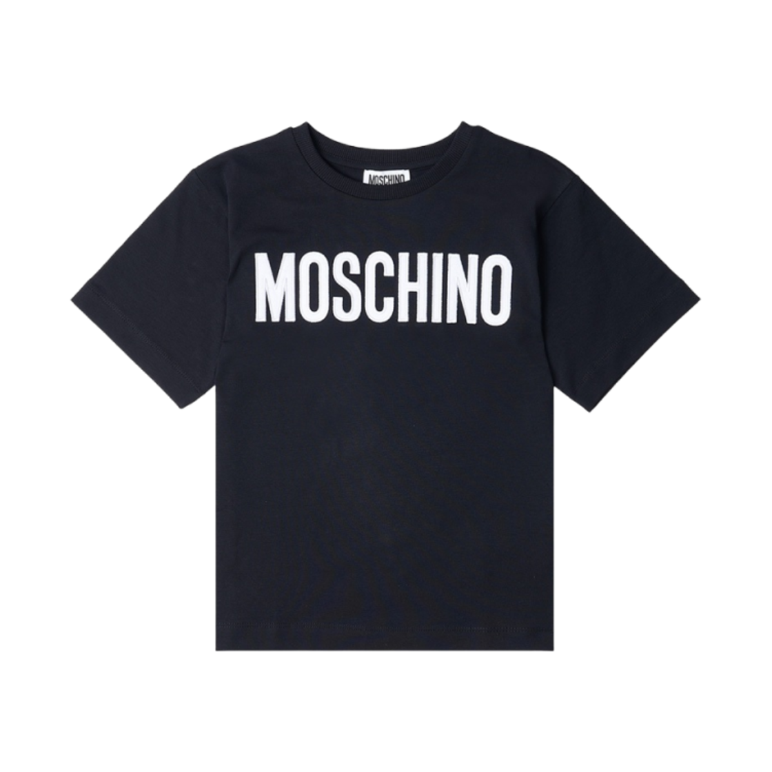 H2M02TLBA0060100 (Kids) Moschino Logo Embroidery T-Shirt Black