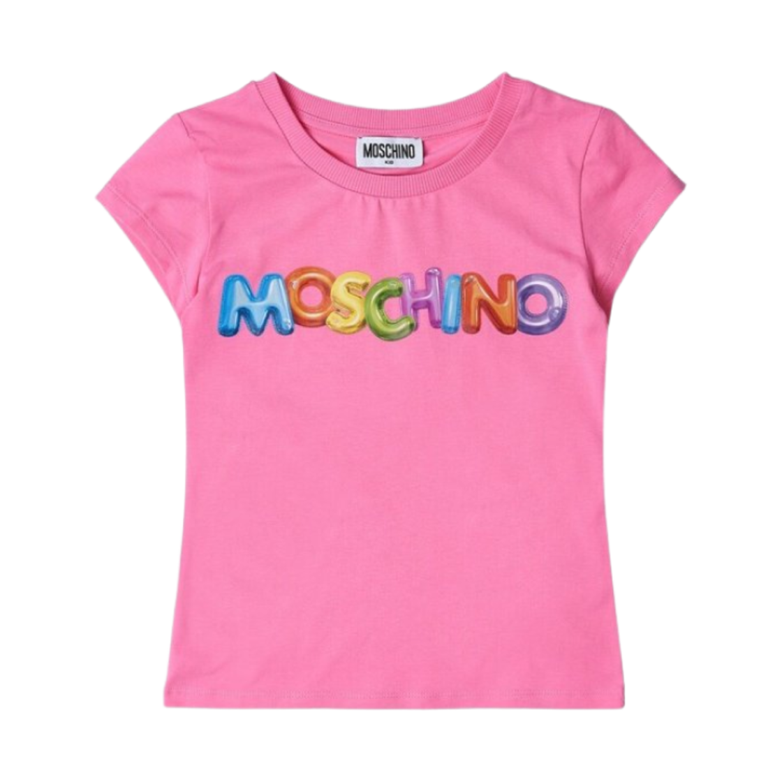 H4M042LBA0051470 (Kids) Moschino Logo Short Sleeve T-Shirt Pink