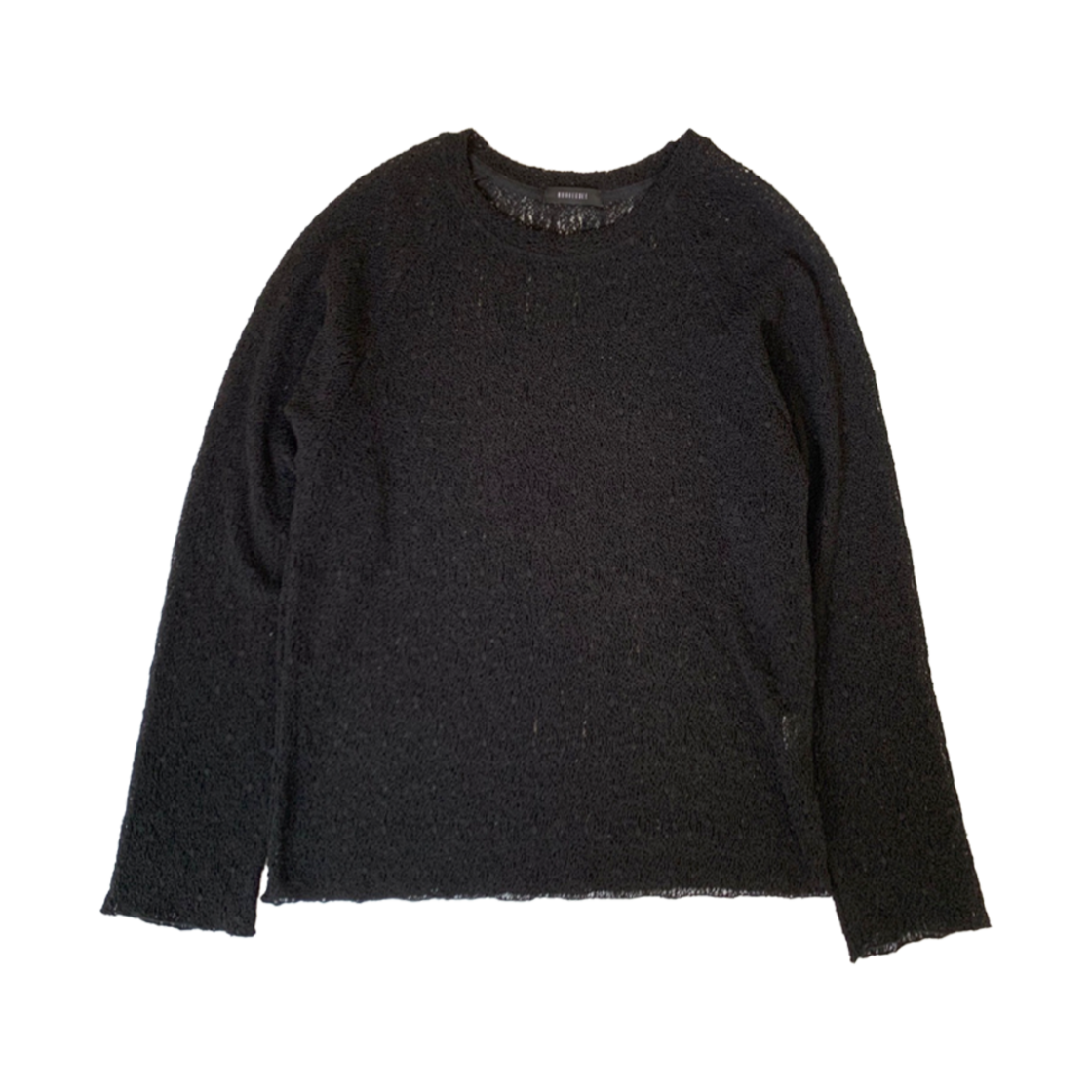 KS5BRKN001BK Kookeesee Net Raglan Knit Sleeve Black