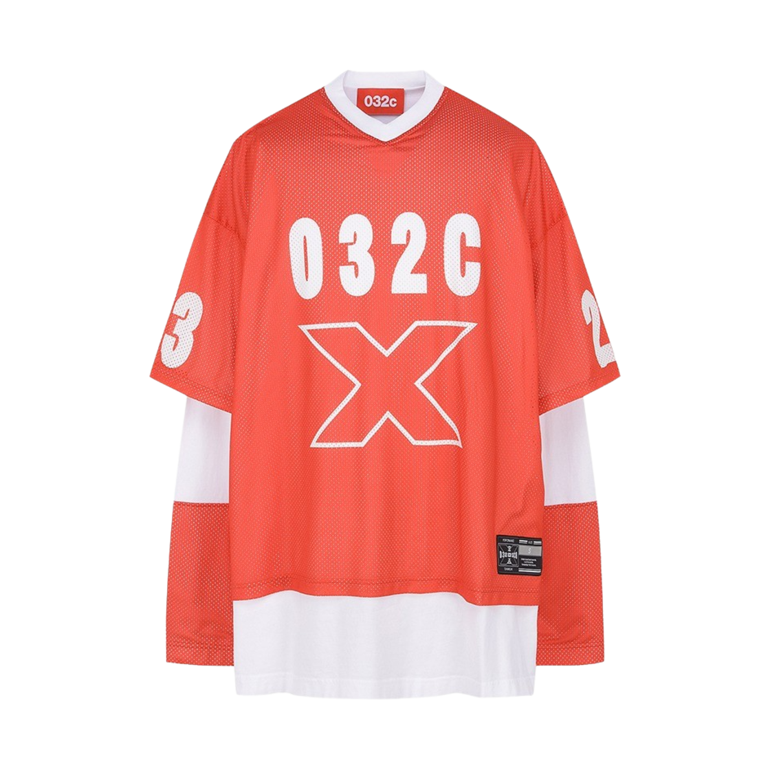 032c 랙스 레이어드 롱슬리브 레드(032c Lax Layered Longsleeve Red)