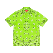 Supreme Bandana Silk S/S Shirt Bright Green - 21SS